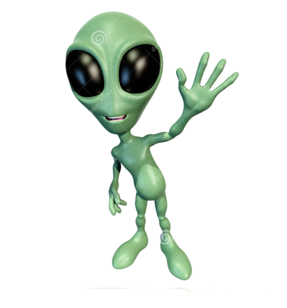 Марсианин инопланетянин зелёный