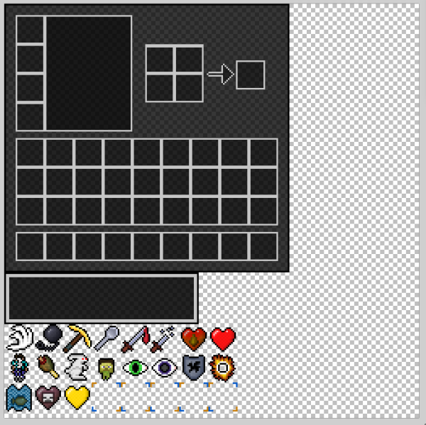 Прозрачный инвентарь майнкрафт