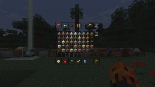 Прозрачный инвентарь Minecraft 1.16