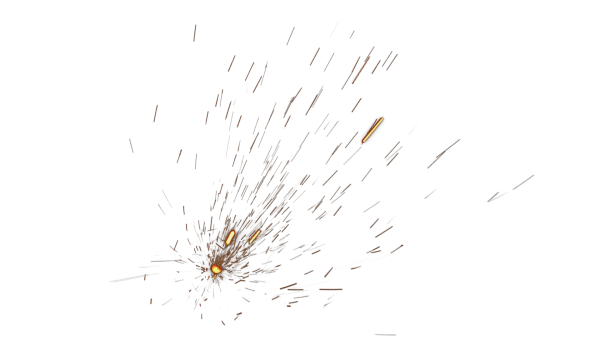 Выстрел на белом фоне