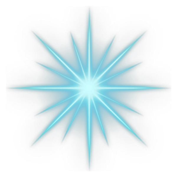 Звезды на прозрачном фоне со свечением