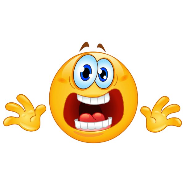 Напуганный смайлик