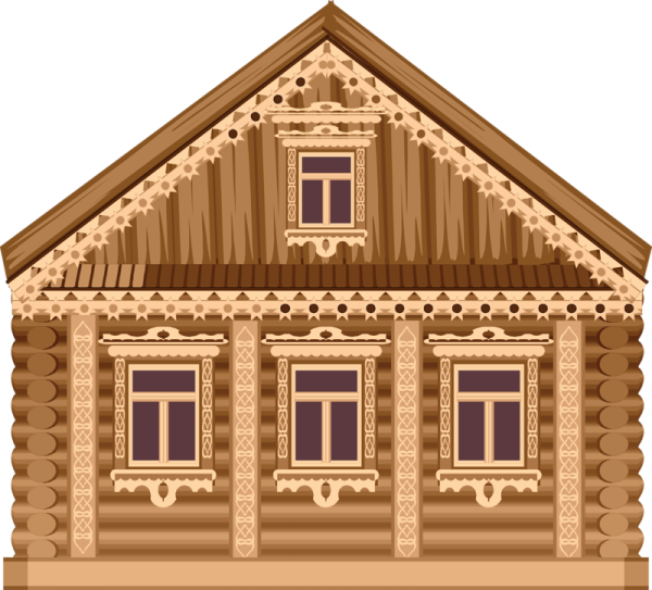 Деревянный дом мультяшный