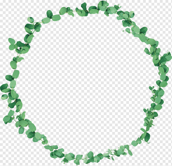 Зеленая круглая рамка