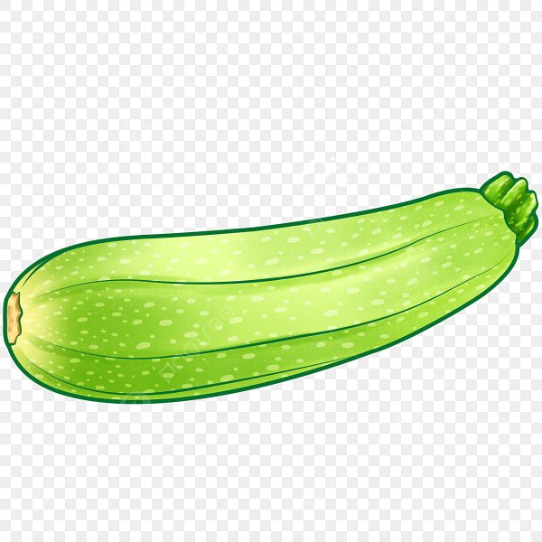 Кабачок на прозрачном фоне