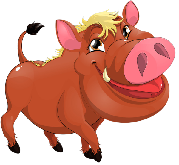 Дикий кабан мультяшный