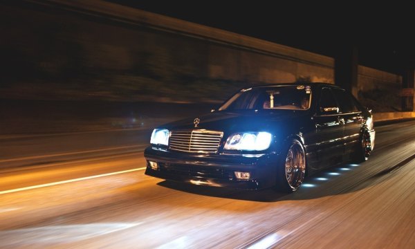 Мерседес w140 ночью