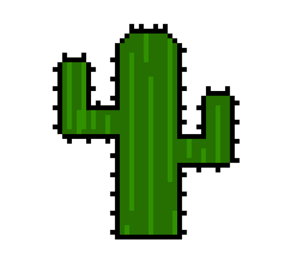 Кактус пиксель арт