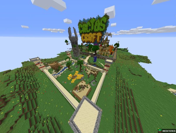 Кактус майнкрафт постройка