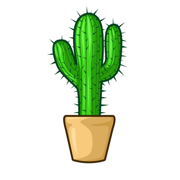 Кактус мультяшный