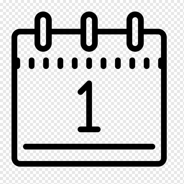 Значок календаря на прозрачном фоне