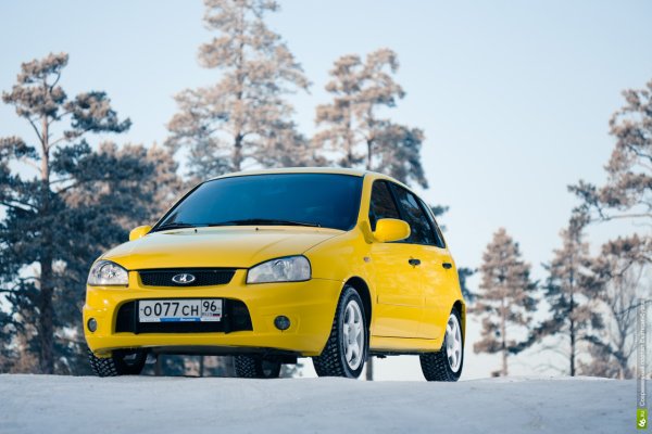 Лада Гранта желтая