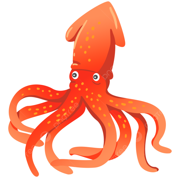 Кальмар мультяшный