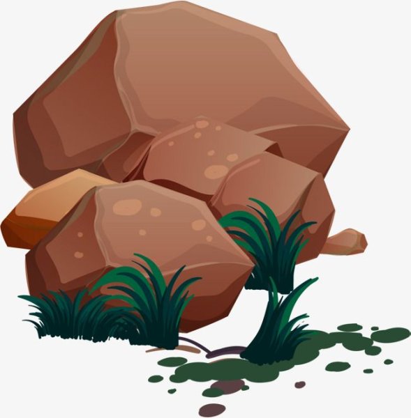 Камень мультяшный