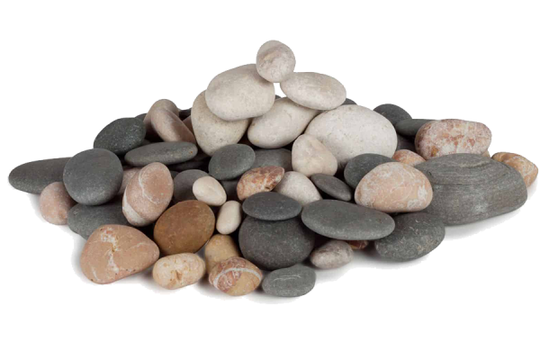 Галька на белом фоне