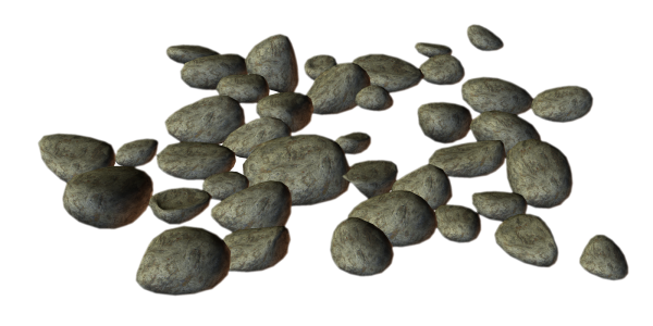 Галька на белом фоне