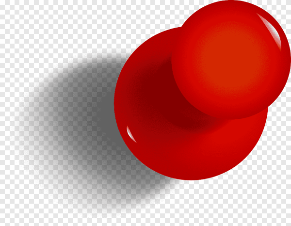 Кнопка канцелярская красная