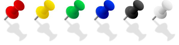 Канцелярская кнопка на белом фоне