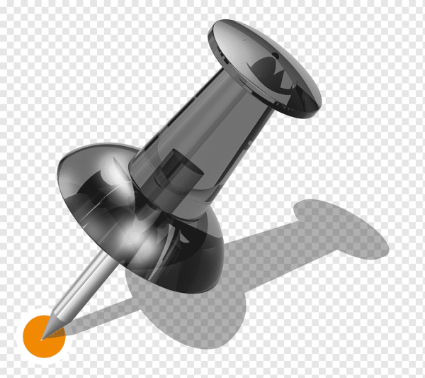 Канцелярская кнопка без фона