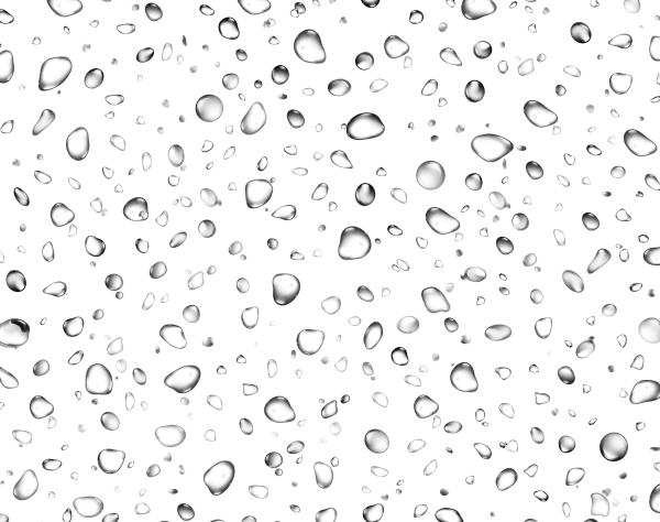 Капли воды на белом фоне