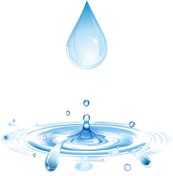 Капля воды на прозрачном фоне