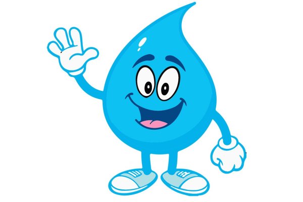 Капля воды мультяшная