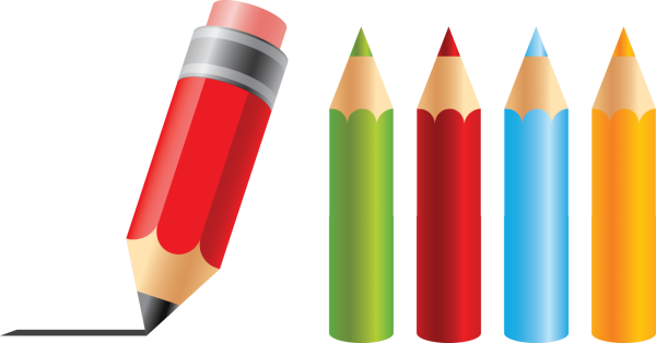 Цветные карандаши на белом фоне