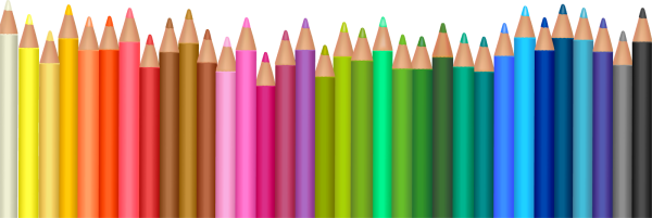 Цветные карандаши на прозрачном фоне