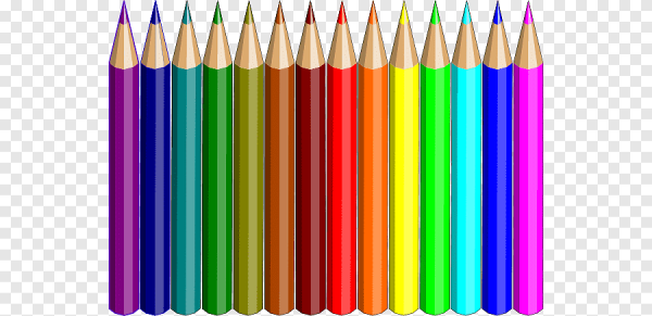 Цв карандаши на прозрачном фоне