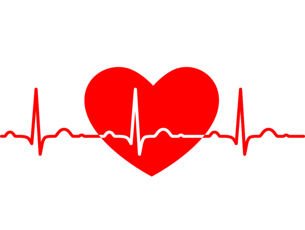 Ритм сердца на прозрачном фоне