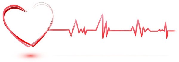 ЭКГ на белом фоне