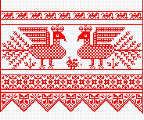 Русская народная вышивка орнамент рушник