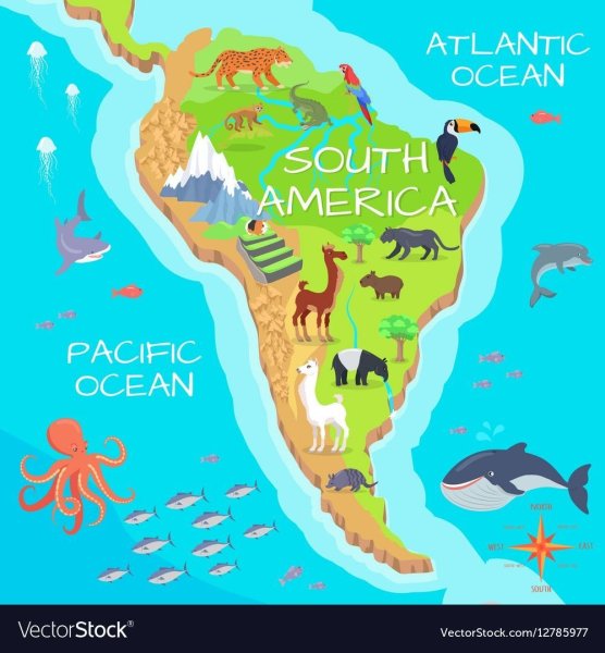 Материк Америка для детей