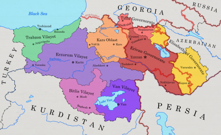 Карта Армении 1910