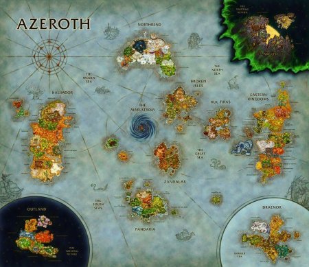 Карта World of Warcraft Battle for Azeroth