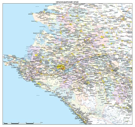 Карта Краснодарского края