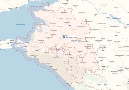 Станицы Краснодарского края на карте