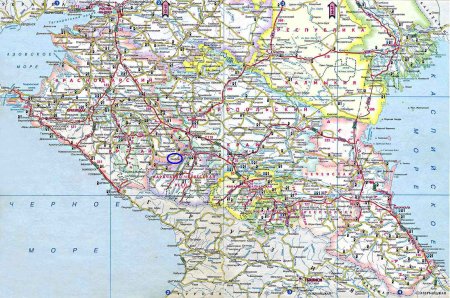 Карта автомобильных дорог Краснодарского края