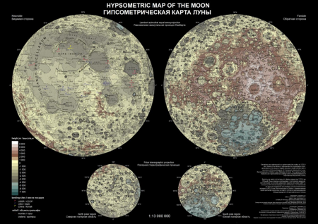 Первая полная карта Луны
