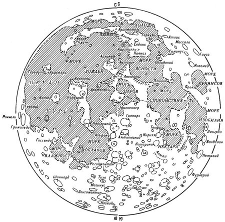 Луна карта поверхности