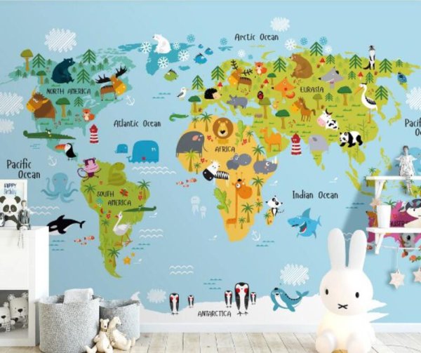 Карта мира для дошкольников