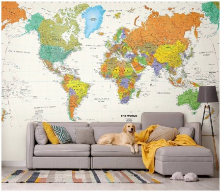 Фотообои карта мира