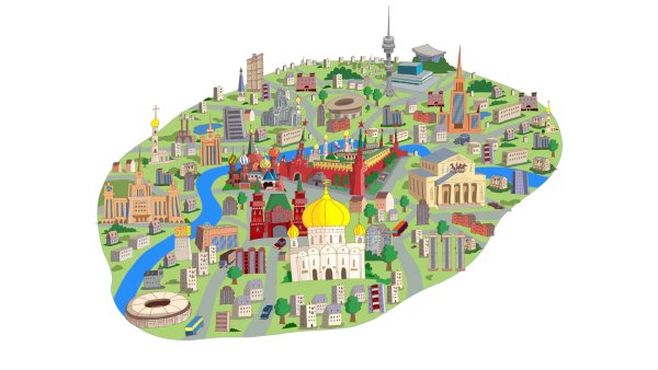 Мультяшная карта города