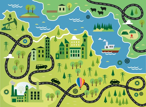 Рисование карты местности