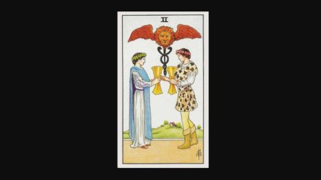 Карта Таро двойка кубков