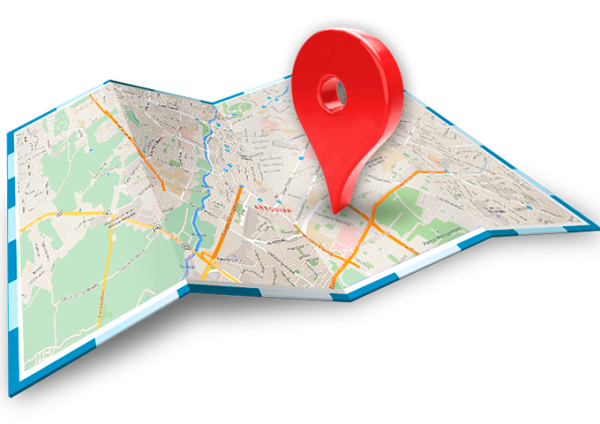 Карта на белом фоне