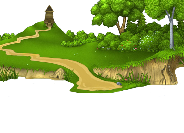 Лесная тропинка на прозрачном фоне