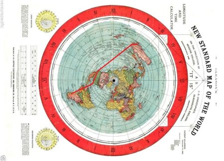 Карта плоской земли Глиссона