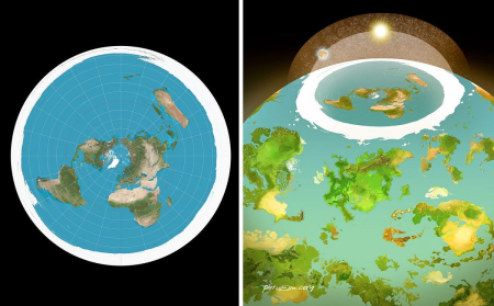 Карта мира ООН плоской земли