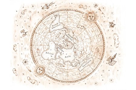 Древняя карта плоской земли